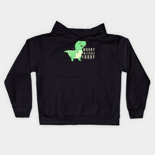 cute green dino Kids Hoodie